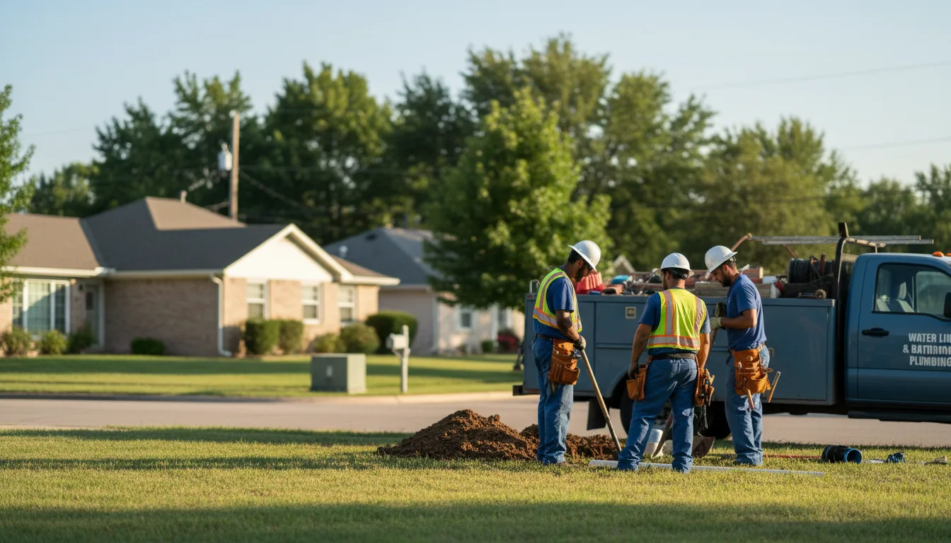 Residential water line and bathroom plumbing service in Potosi, WI